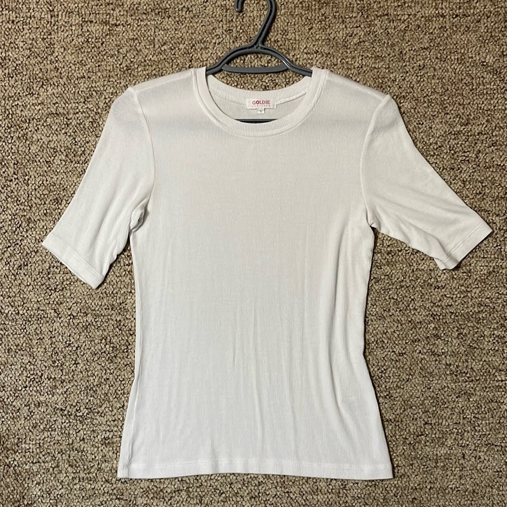 Goldie Intimates white tee size small VGUC